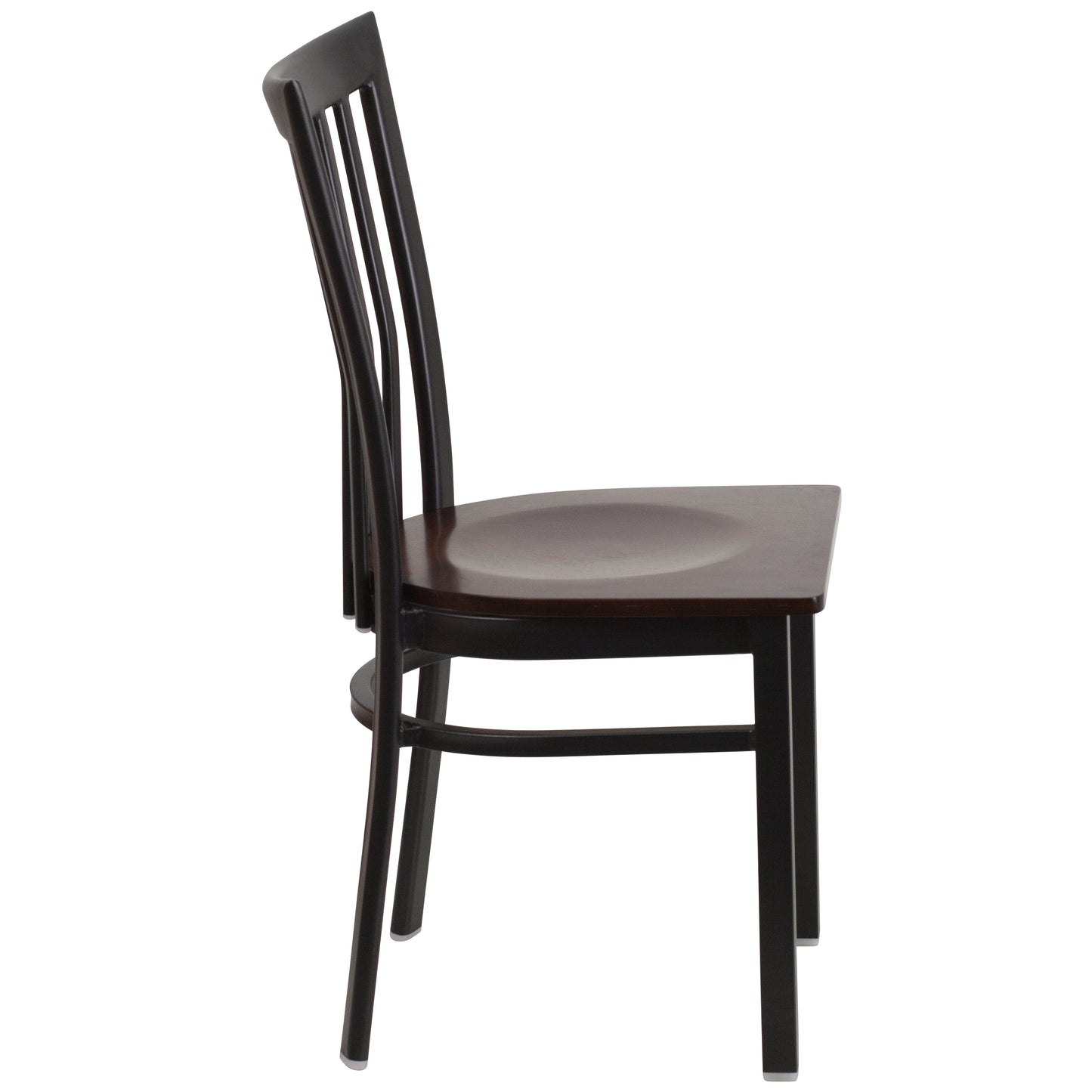 Black School Chair-Wal Seat XU-DG6Q4BSCH-WALW-GG