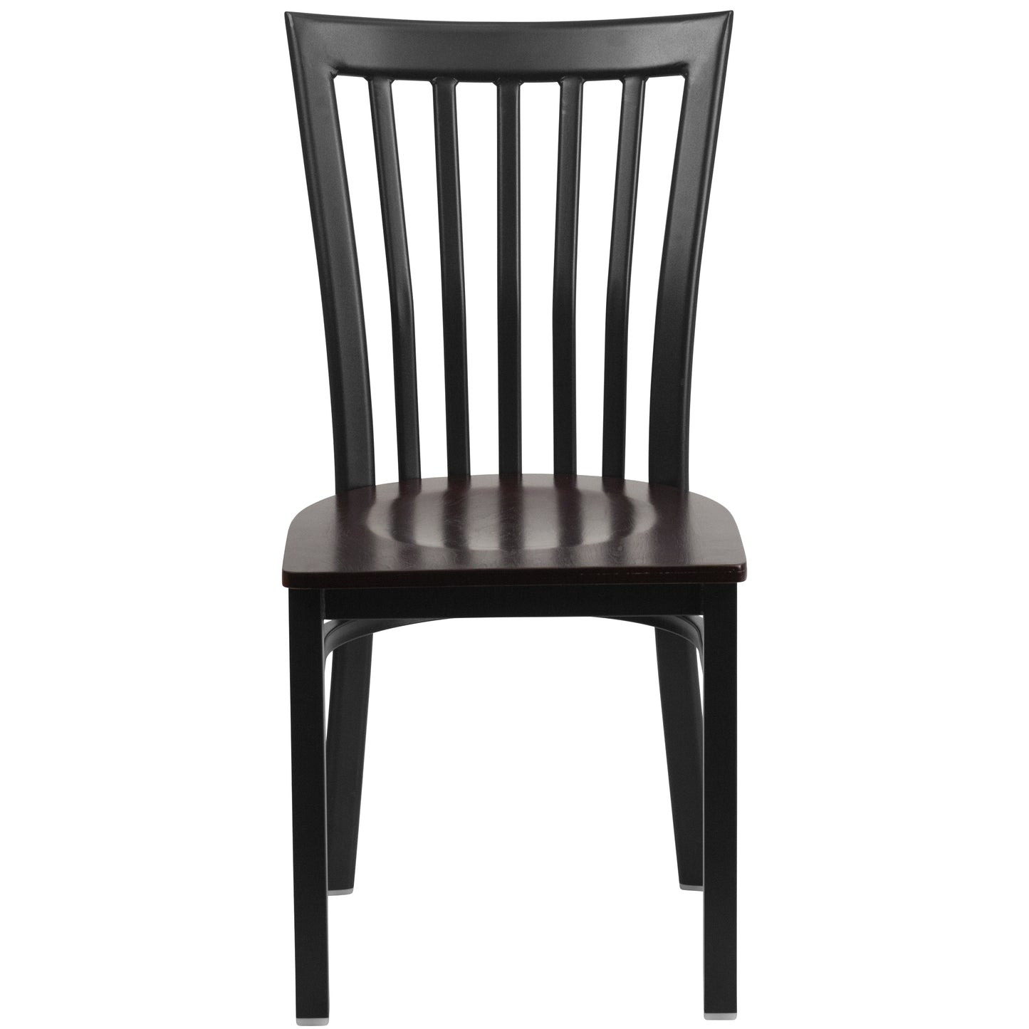 Black School Chair-Wal Seat XU-DG6Q4BSCH-WALW-GG