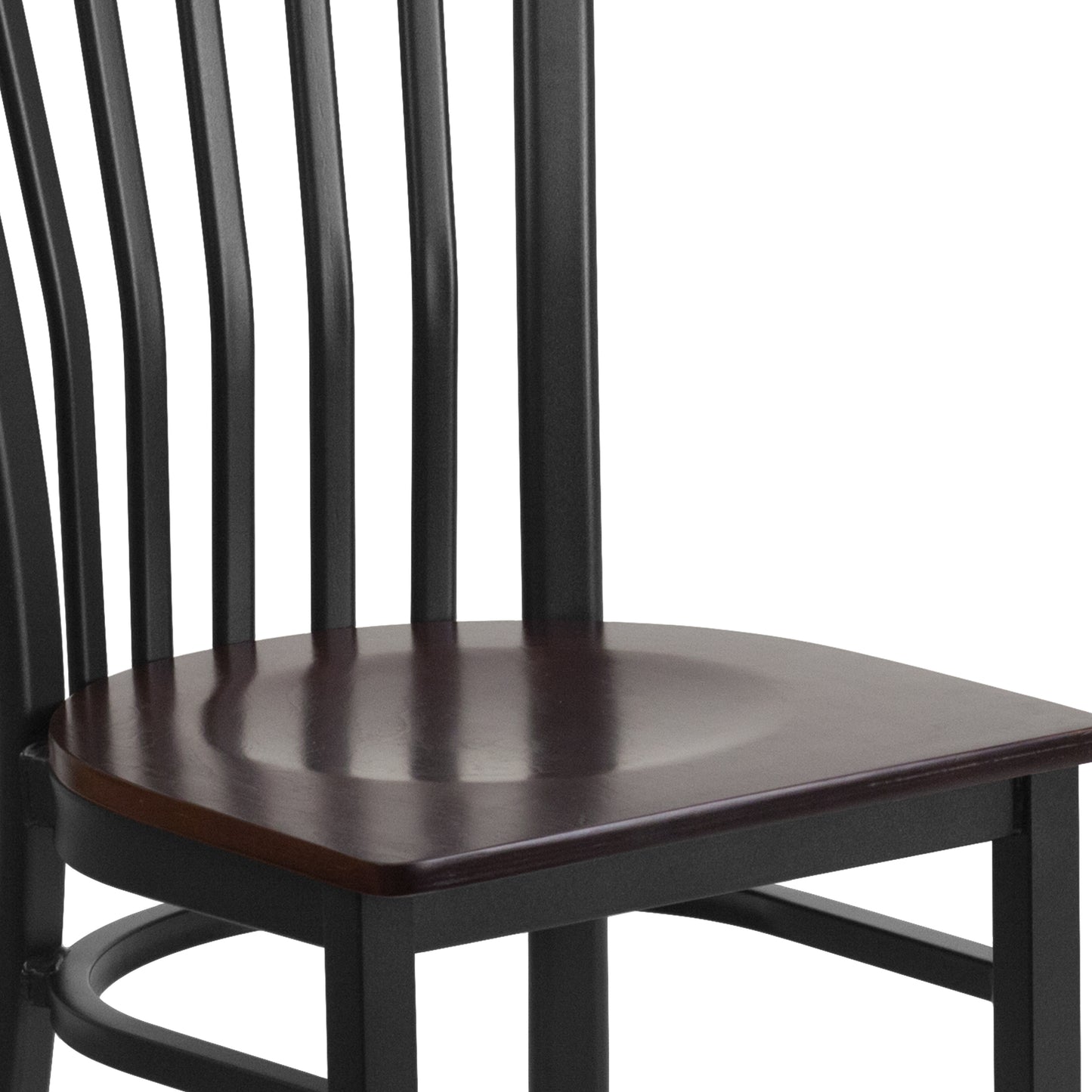 Black School Chair-Wal Seat XU-DG6Q4BSCH-WALW-GG