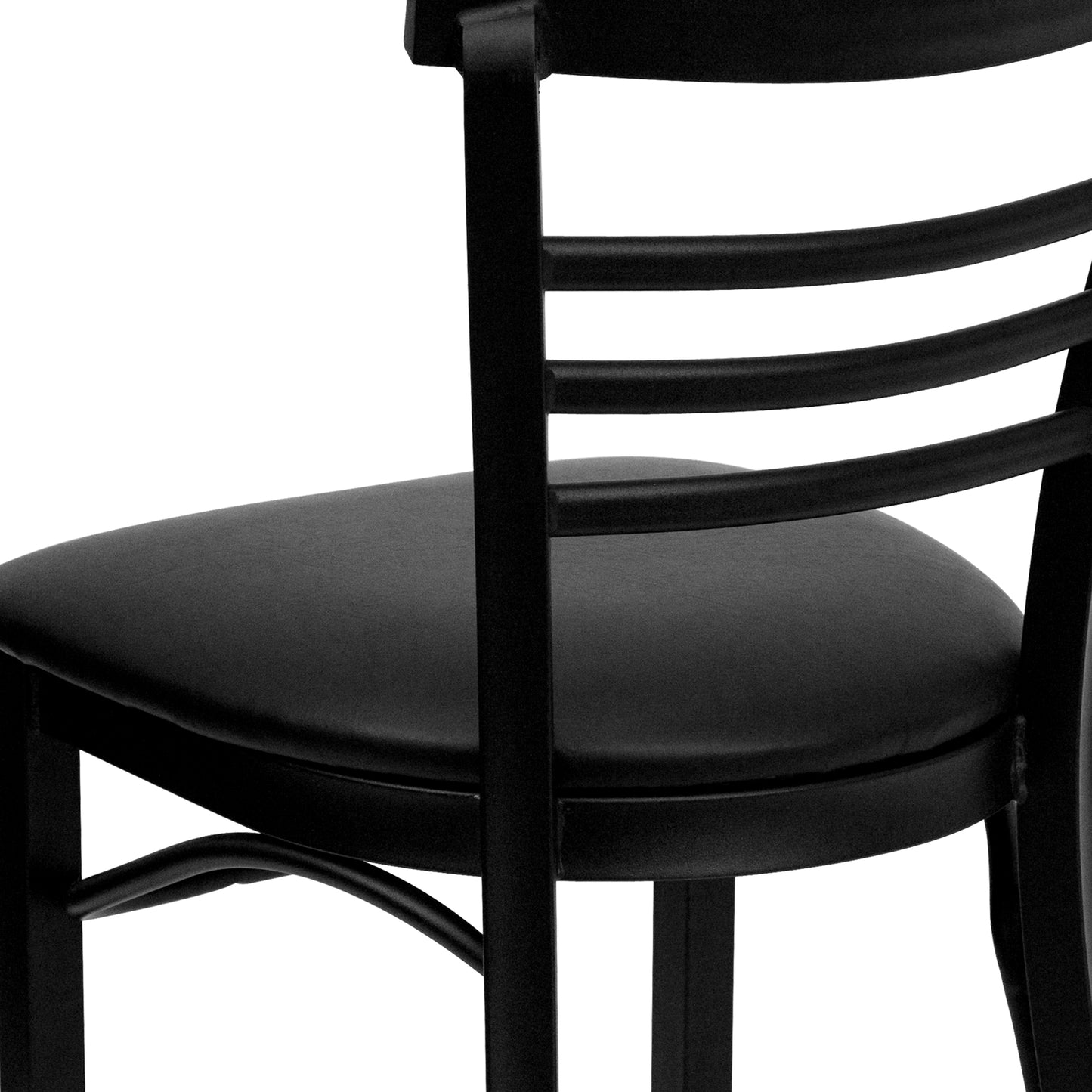 Black Ladder Chair-Black Seat XU-DG6Q6B1LAD-BLKV-GG