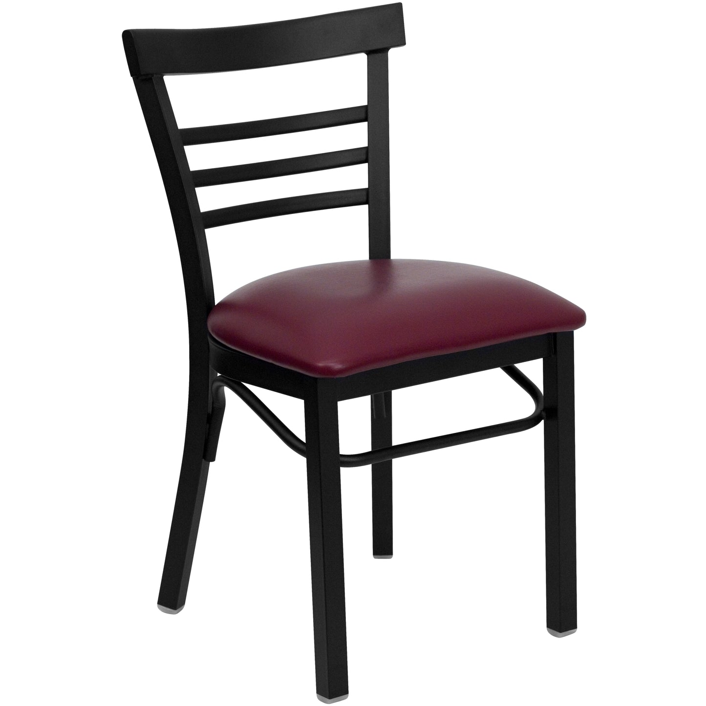 Black Ladder Chair-Burg Seat XU-DG6Q6B1LAD-BURV-GG