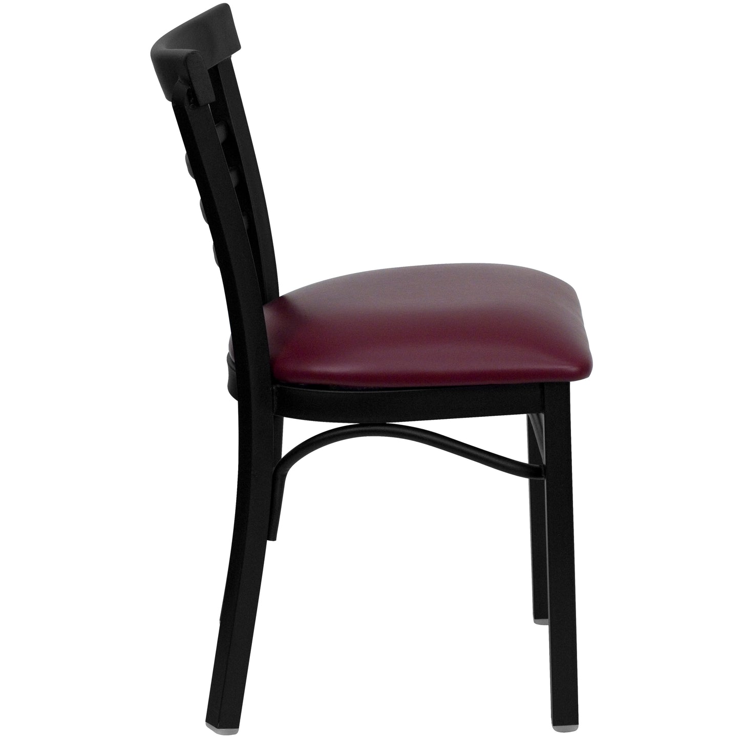 Black Ladder Chair-Burg Seat XU-DG6Q6B1LAD-BURV-GG