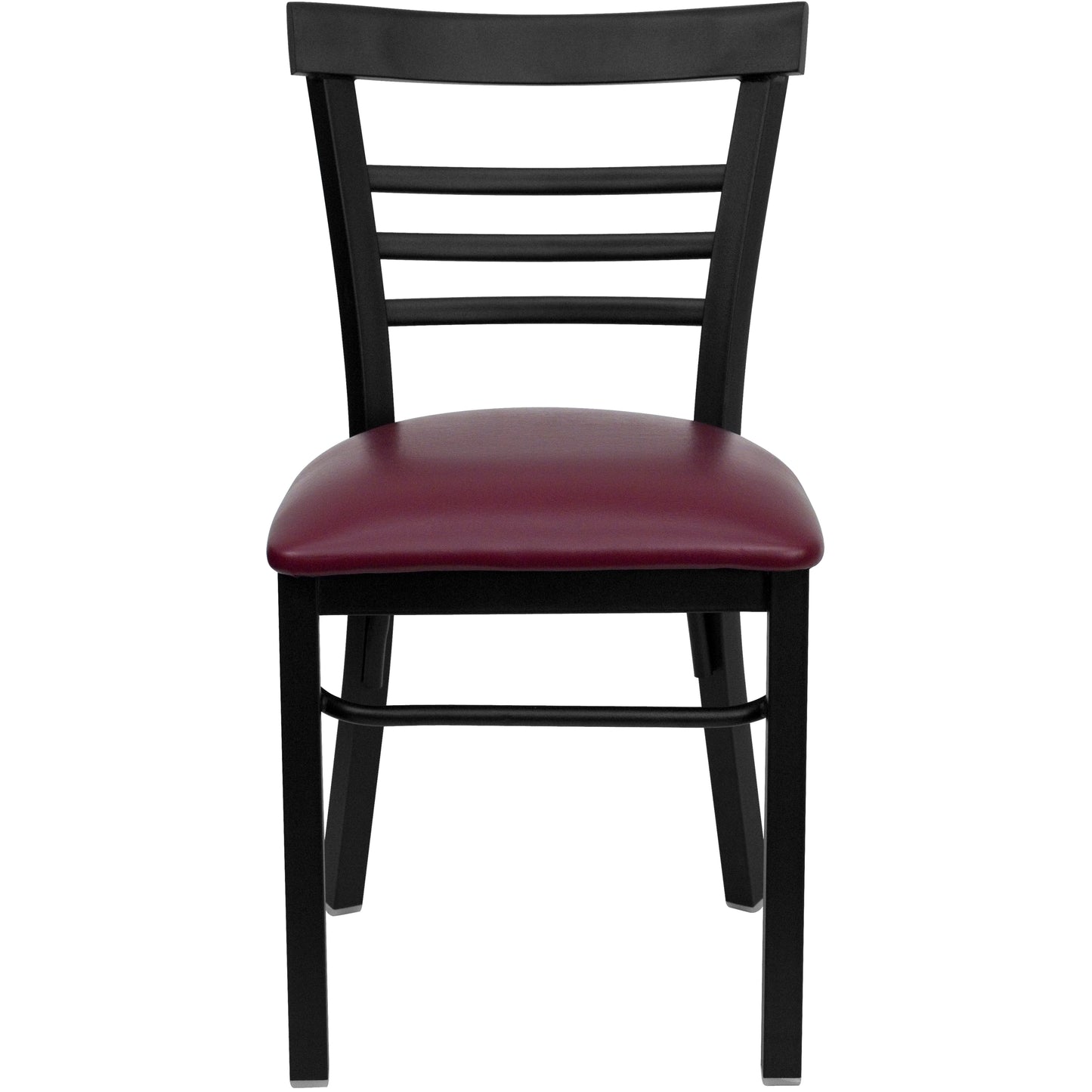 Black Ladder Chair-Burg Seat XU-DG6Q6B1LAD-BURV-GG