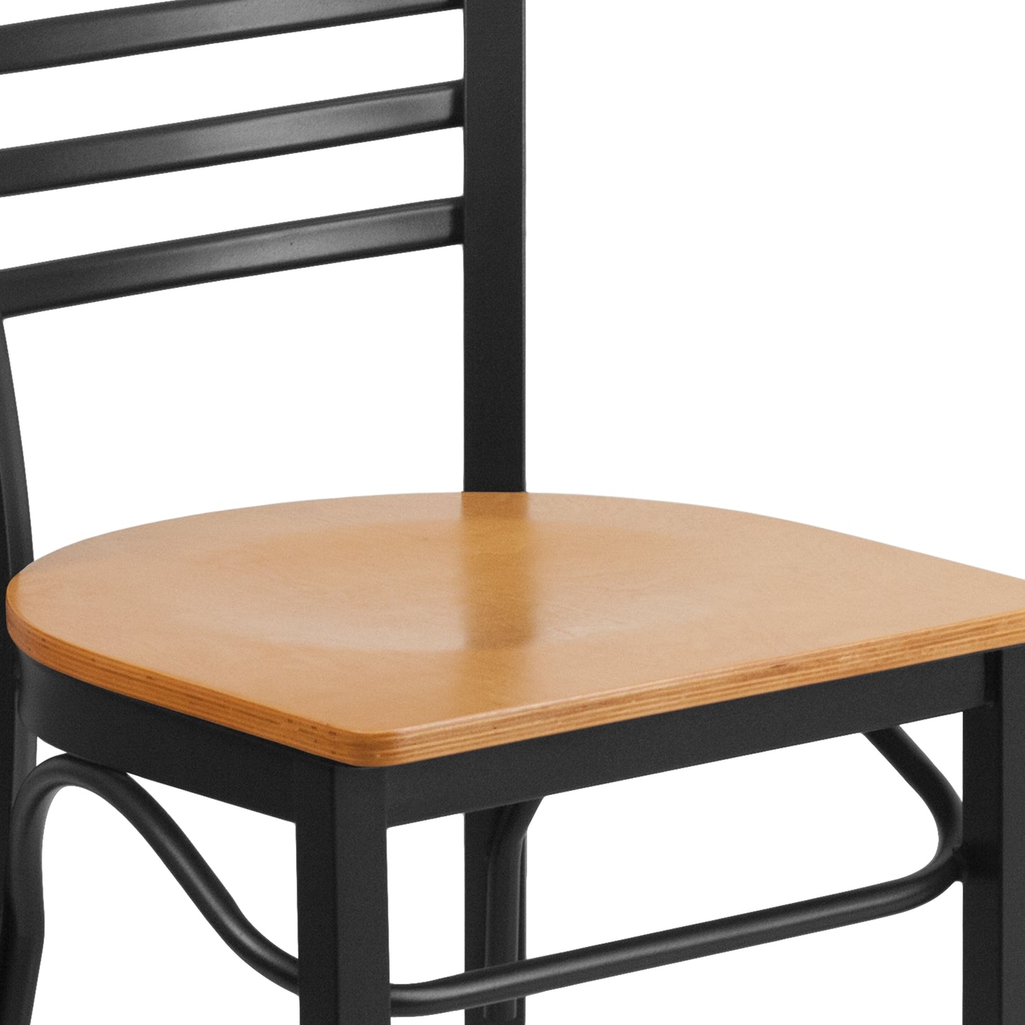 Black Ladder Chair-Nat Seat XU-DG6Q6B1LAD-NATW-GG