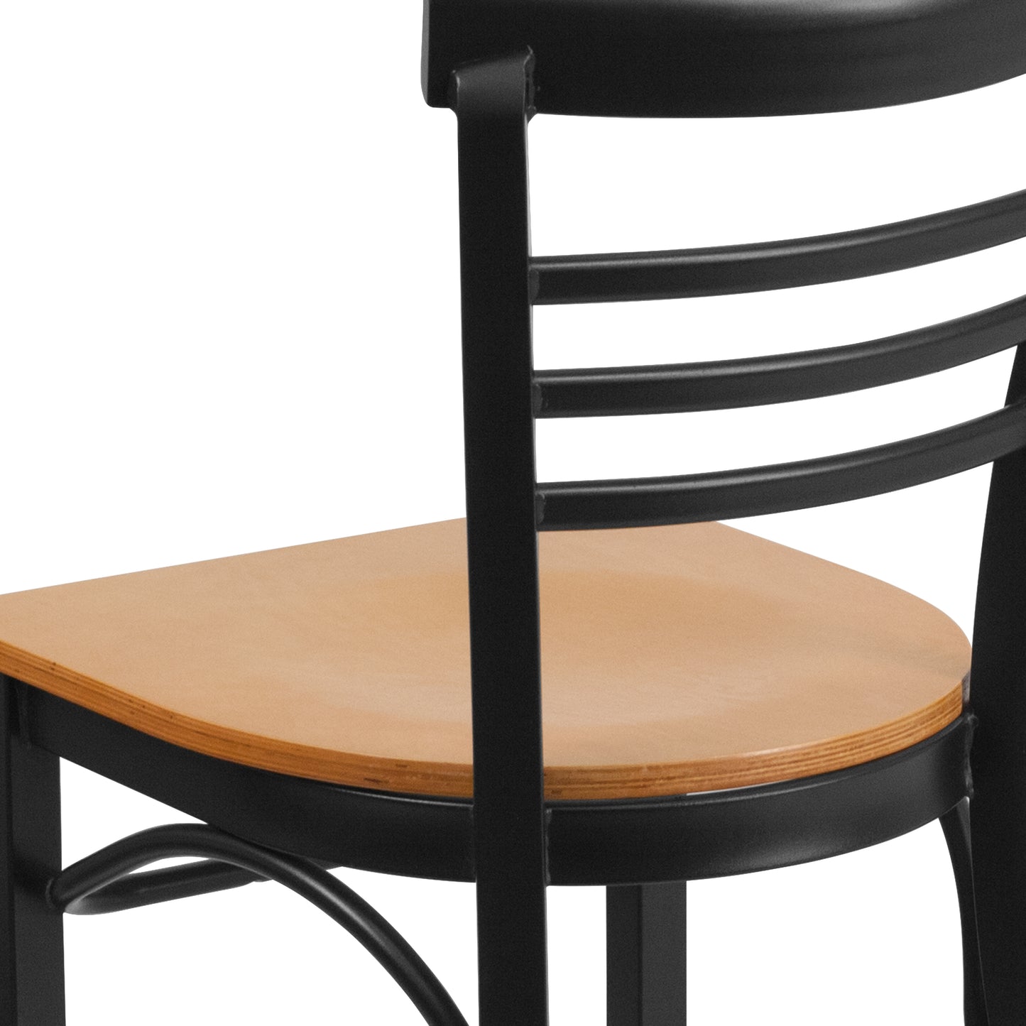 Black Ladder Chair-Nat Seat XU-DG6Q6B1LAD-NATW-GG