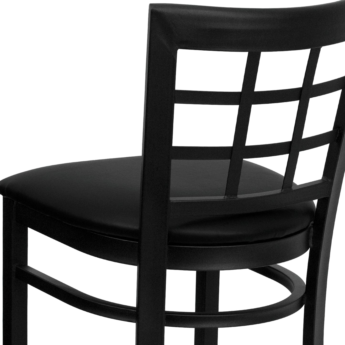 Black Window Stool-Black Seat XU-DG6R7BWIN-BAR-BLKV-GG