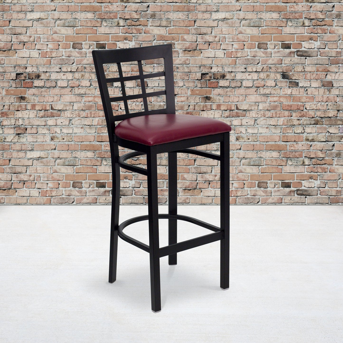 Black Window Stool-Burg Seat XU-DG6R7BWIN-BAR-BURV-GG