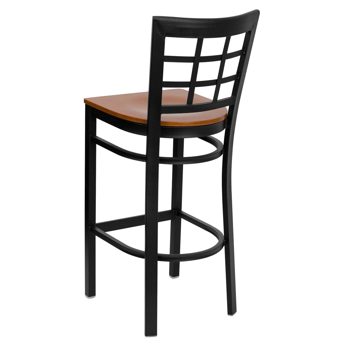 Black Window Stool-Cherry Seat XU-DG6R7BWIN-BAR-CHYW-GG