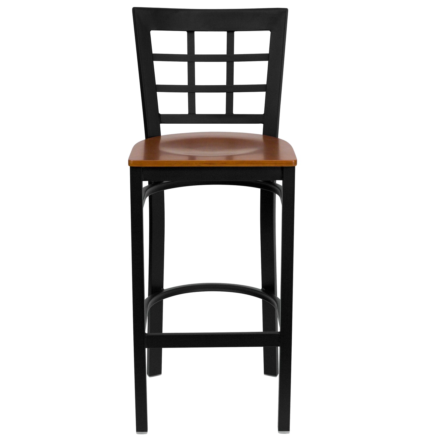 Black Window Stool-Cherry Seat XU-DG6R7BWIN-BAR-CHYW-GG