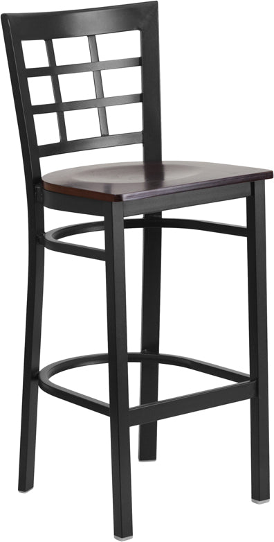 Black Window Stool-Wal Seat XU-DG6R7BWIN-BAR-WALW-GG