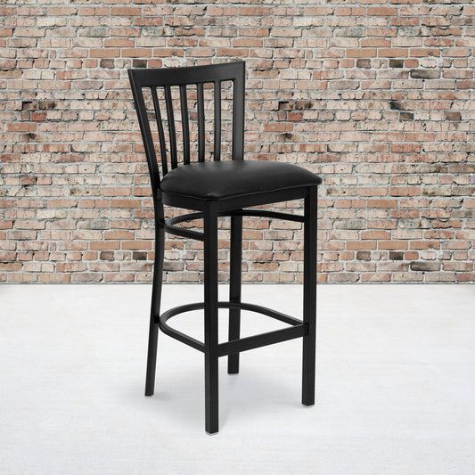 Black School Stool-Black Seat XU-DG6R8BSCH-BAR-BLKV-GG