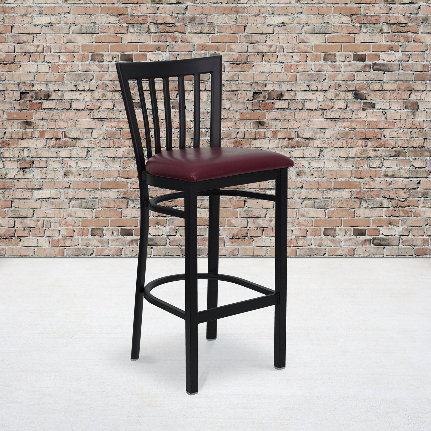 Black School Stool-Burg Seat XU-DG6R8BSCH-BAR-BURV-GG