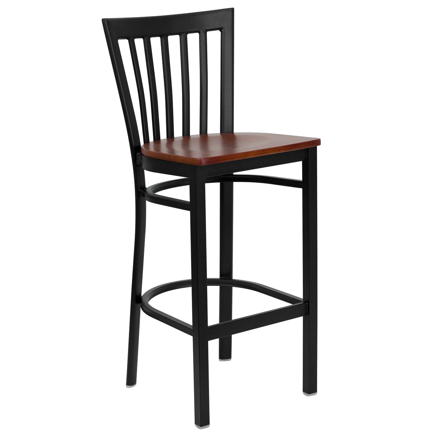 Black School Stool-Cherry Seat XU-DG6R8BSCH-BAR-CHYW-GG