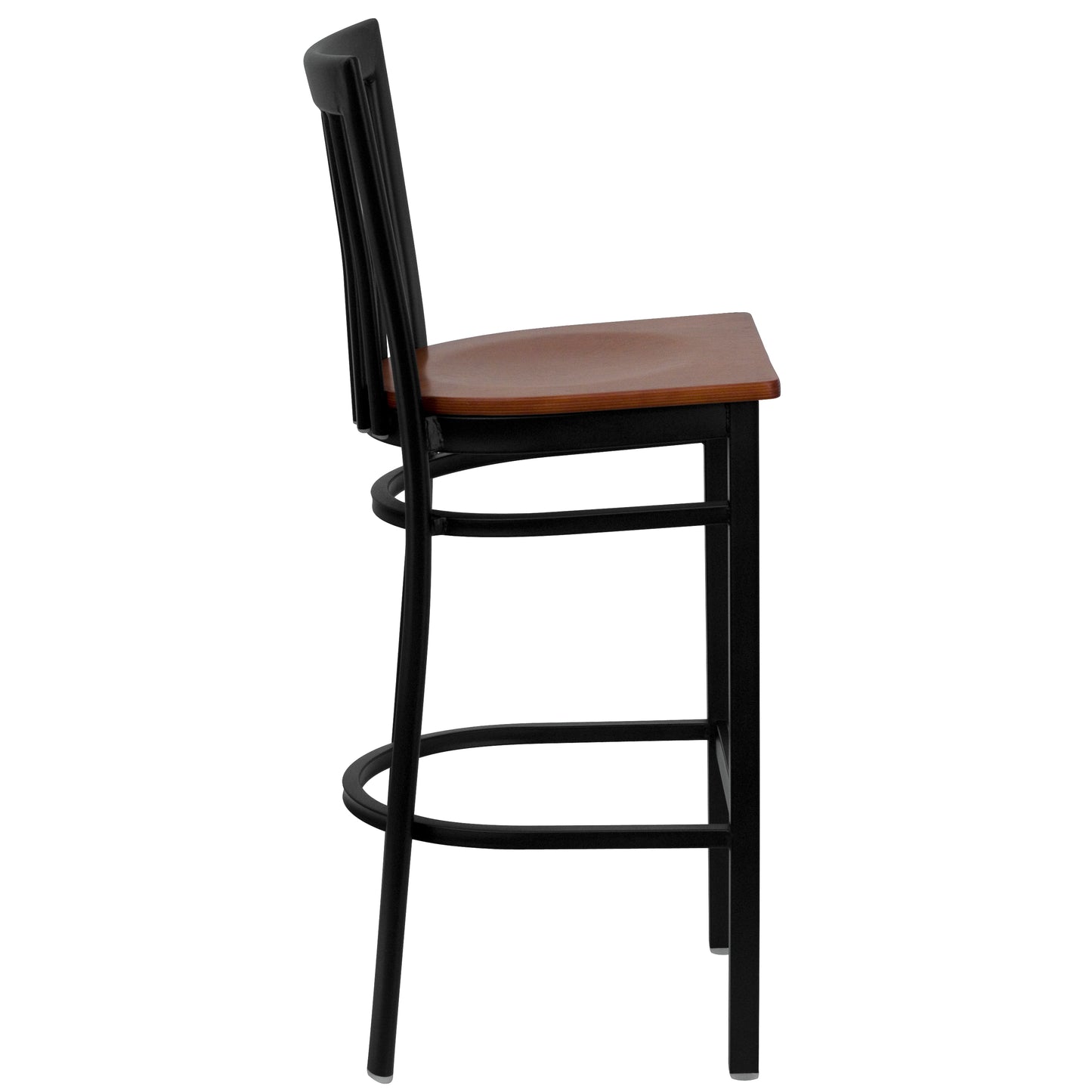 Black School Stool-Cherry Seat XU-DG6R8BSCH-BAR-CHYW-GG