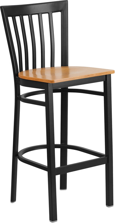 Black School Stool-Nat Seat XU-DG6R8BSCH-BAR-NATW-GG