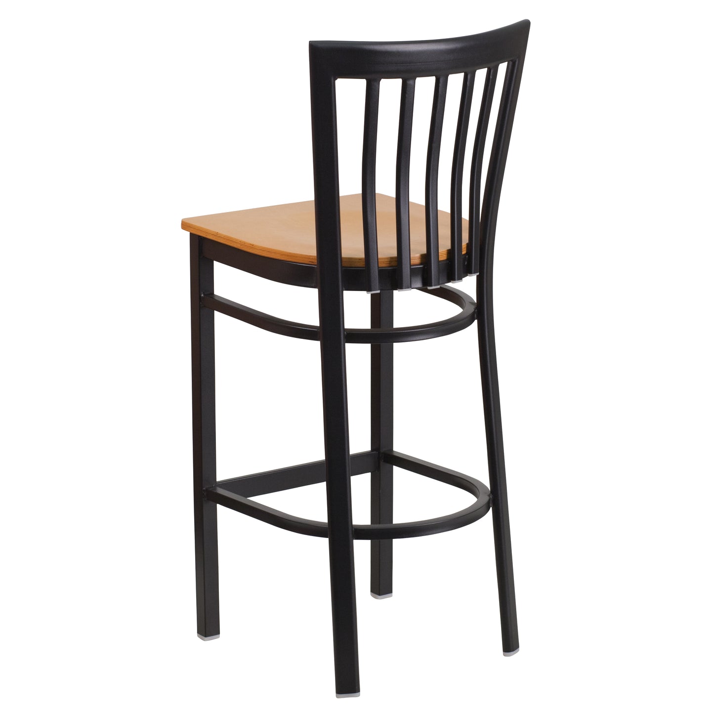 Black School Stool-Nat Seat XU-DG6R8BSCH-BAR-NATW-GG