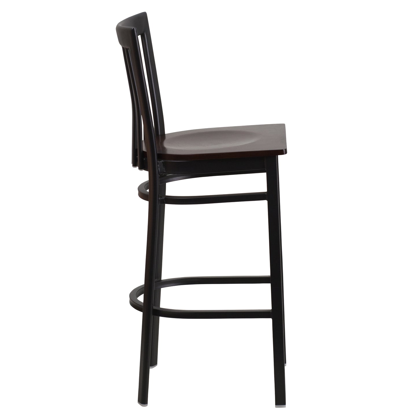 Black School Stool-Wal Seat XU-DG6R8BSCH-BAR-WALW-GG