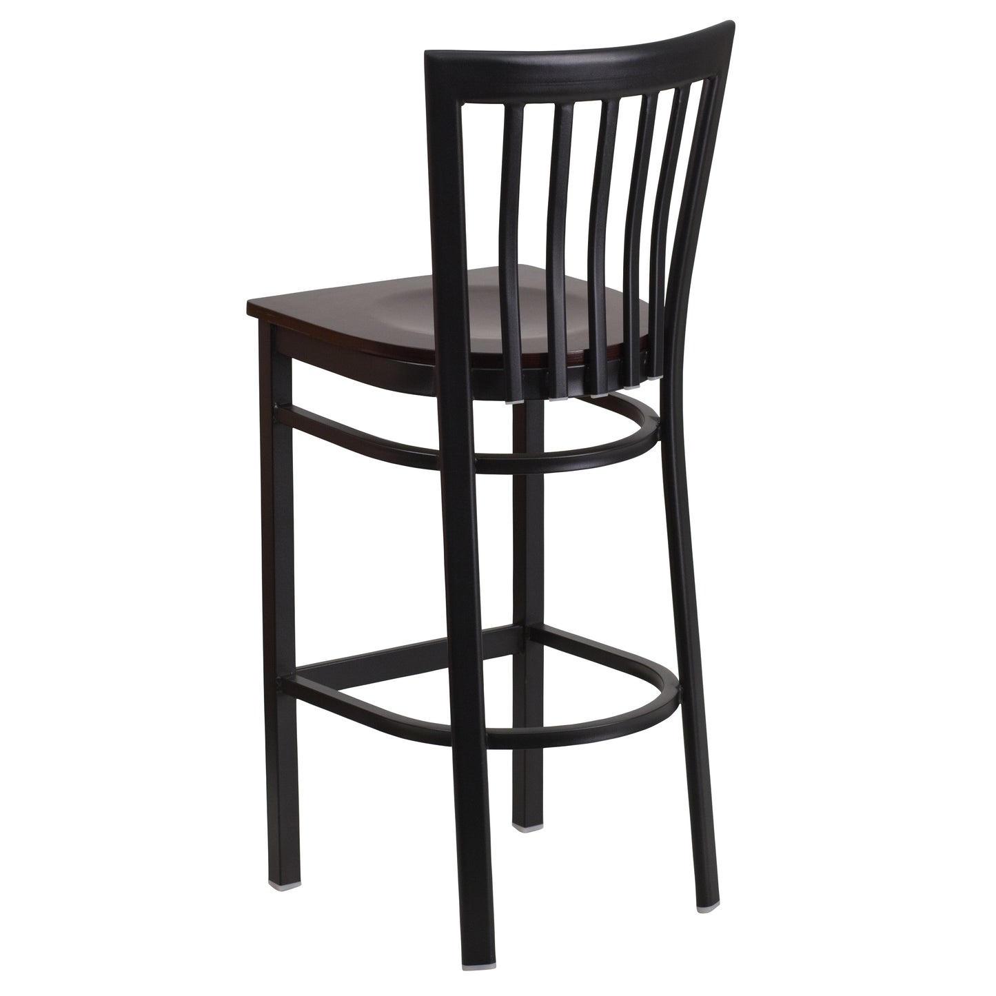 Black School Stool-Wal Seat XU-DG6R8BSCH-BAR-WALW-GG