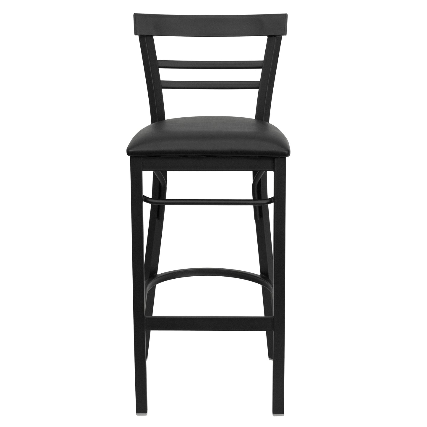 Black Ladder Stool-Black Seat XU-DG6R9BLAD-BAR-BLKV-GG