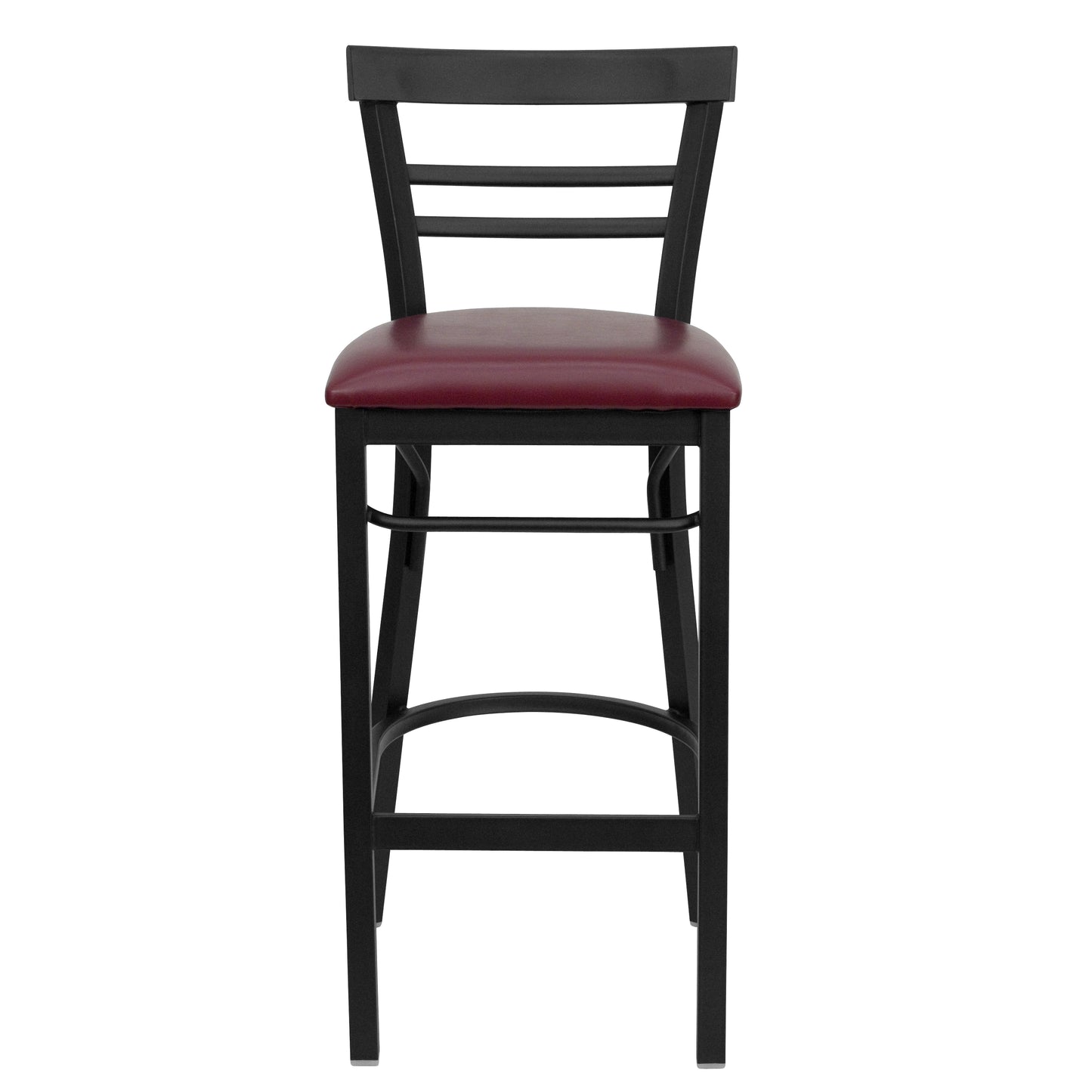 Black Ladder Stool-Burg Seat XU-DG6R9BLAD-BAR-BURV-GG