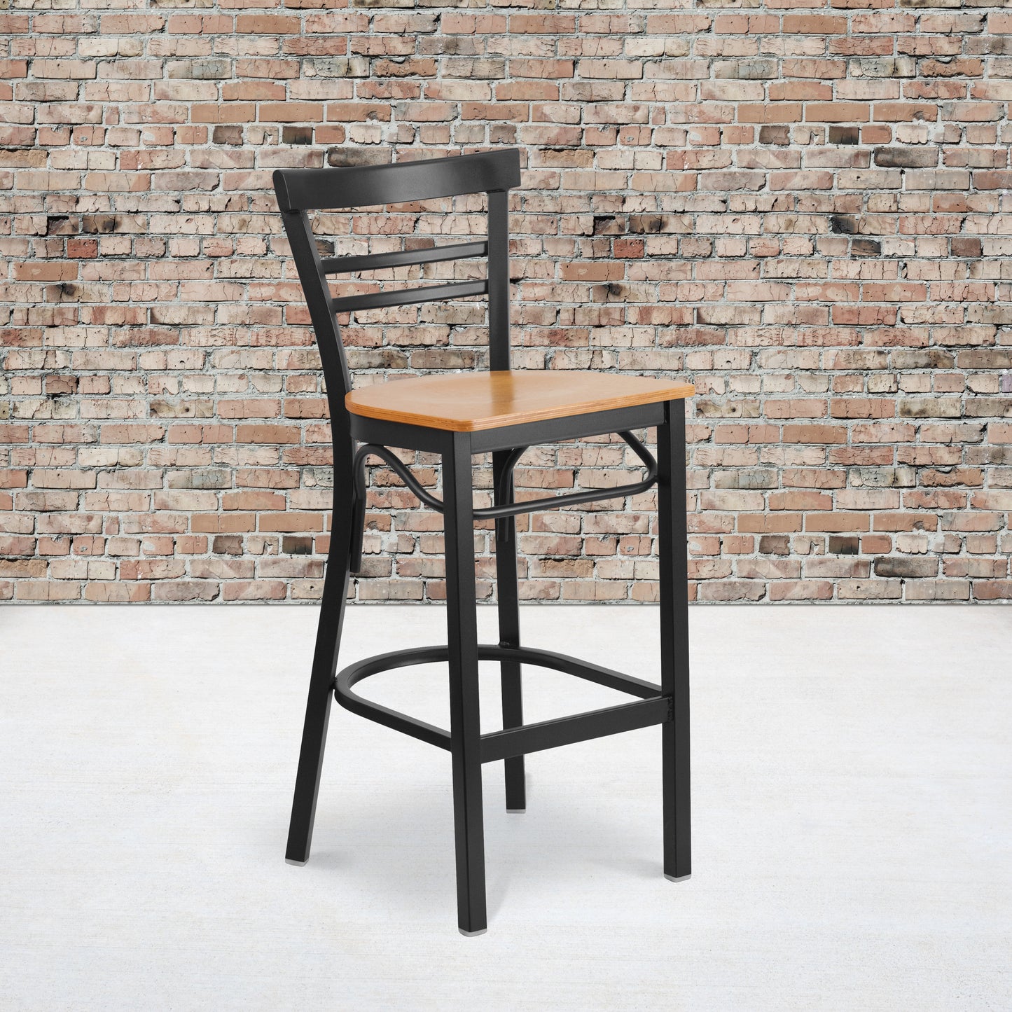 Black Ladder Stool-Nat Seat XU-DG6R9BLAD-BAR-NATW-GG