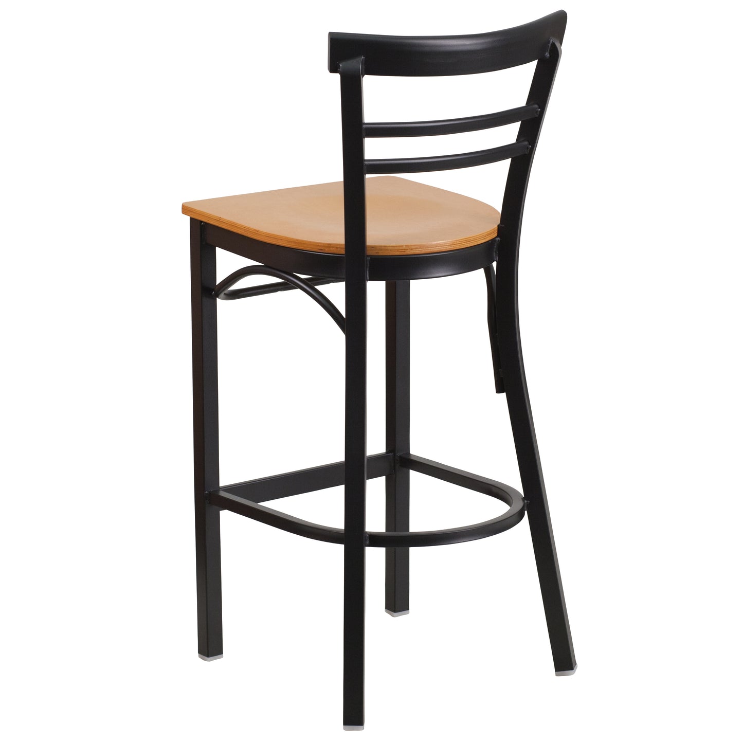 Black Ladder Stool-Nat Seat XU-DG6R9BLAD-BAR-NATW-GG