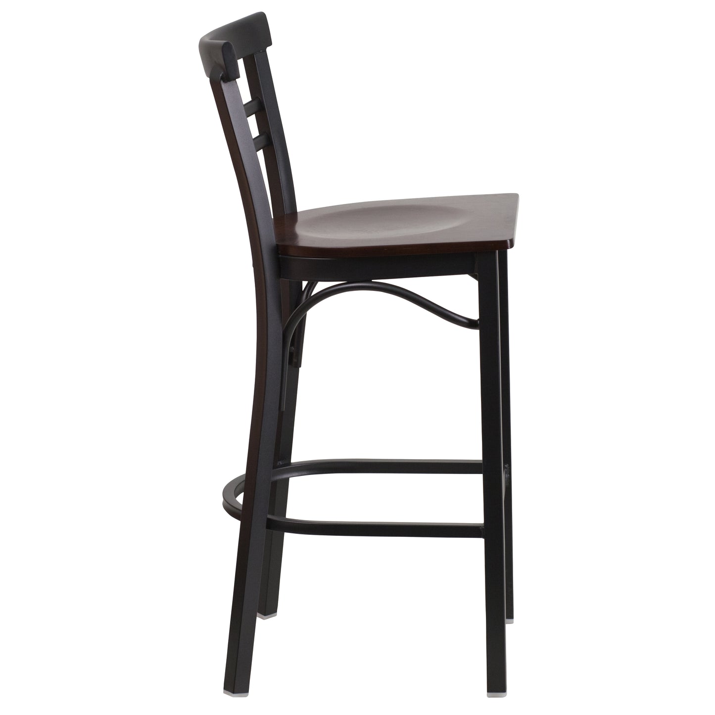 Black Ladder Stool-Wal Seat XU-DG6R9BLAD-BAR-WALW-GG