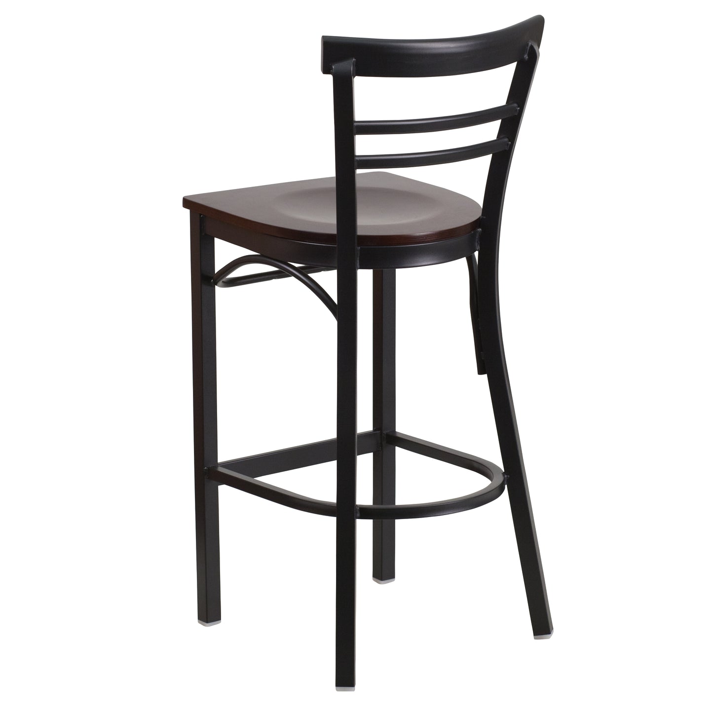 Black Ladder Stool-Wal Seat XU-DG6R9BLAD-BAR-WALW-GG