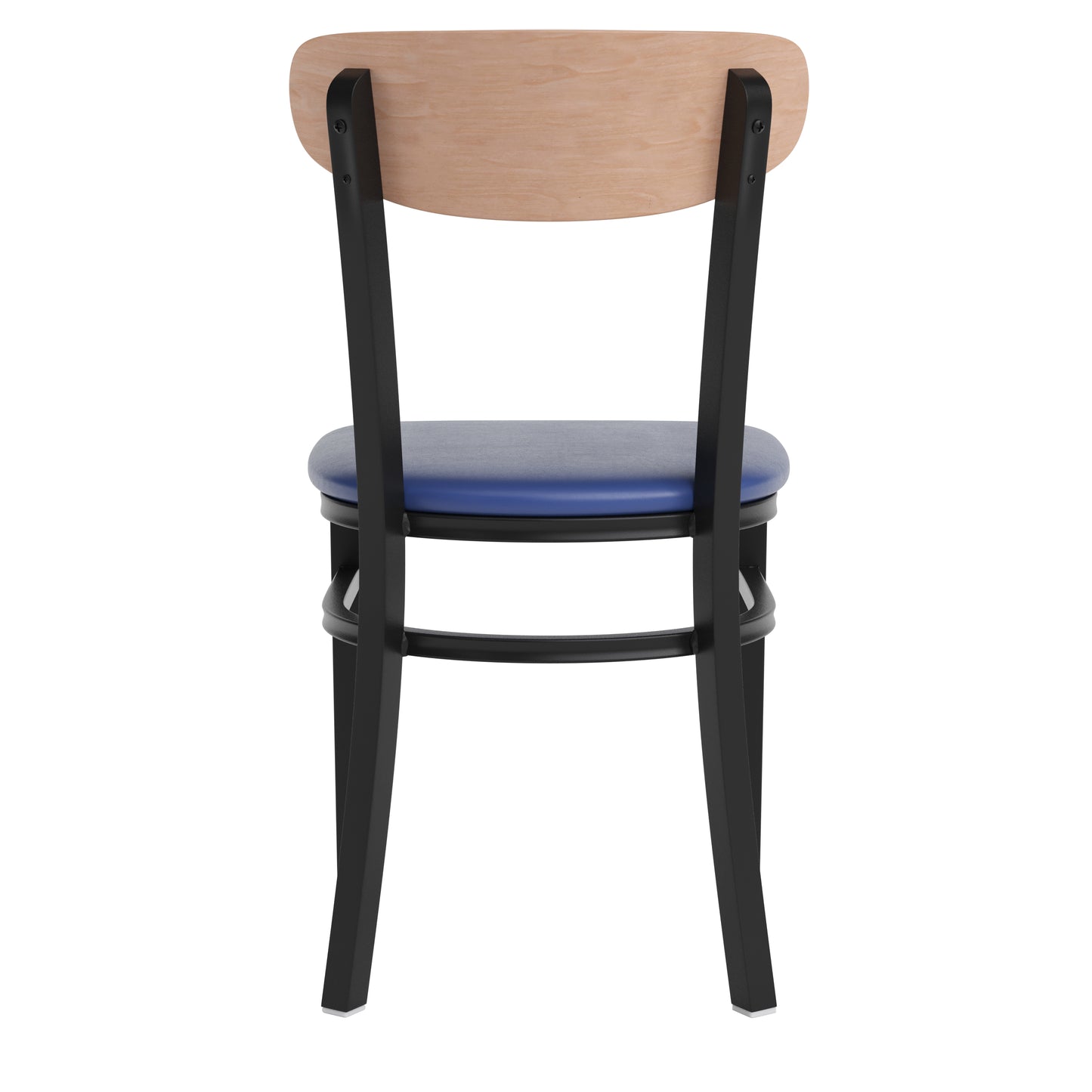 Blue Vinyl/Wood Back Chair XU-DG6V5BLV-NAT-GG