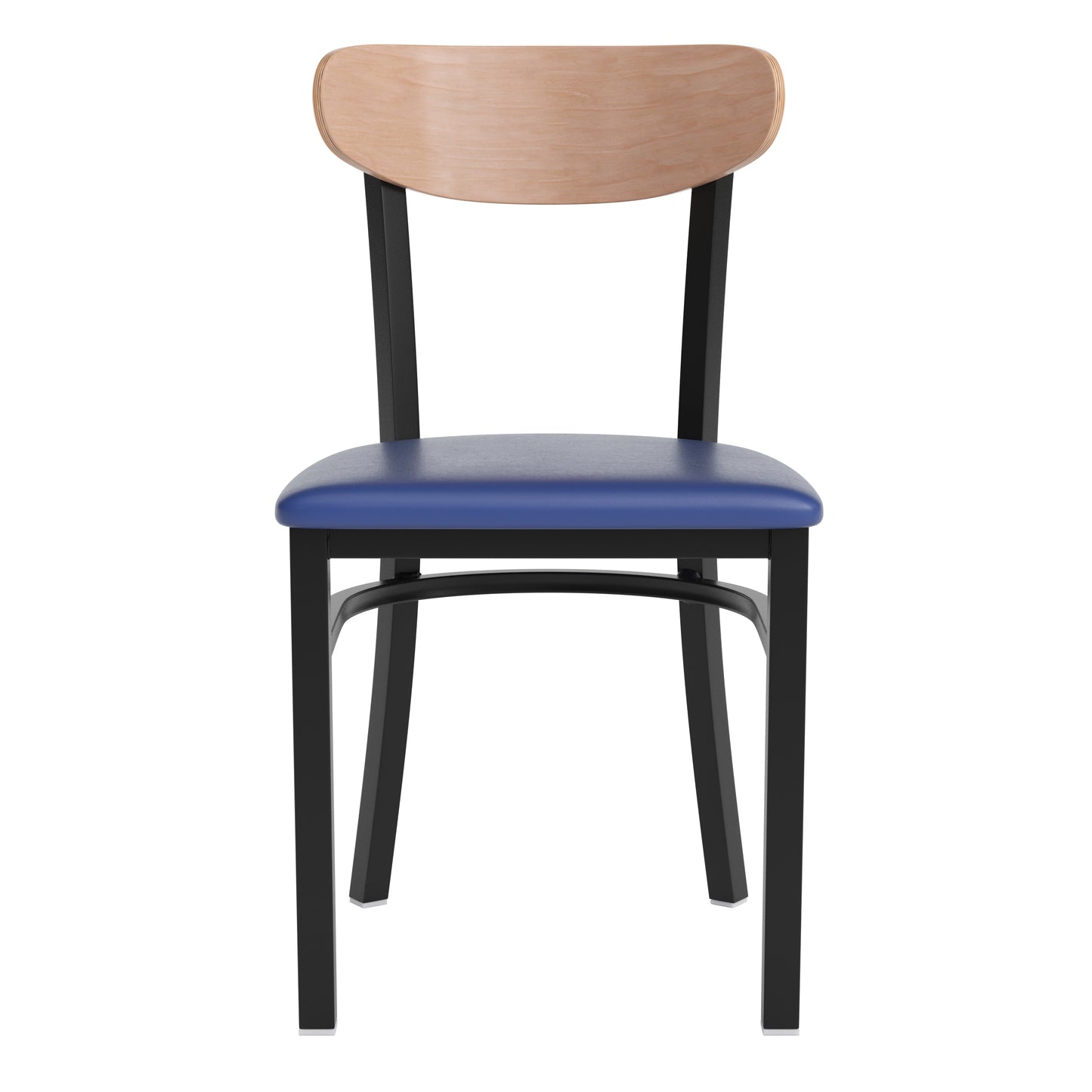 Blue Vinyl/Wood Back Chair XU-DG6V5BLV-NAT-GG