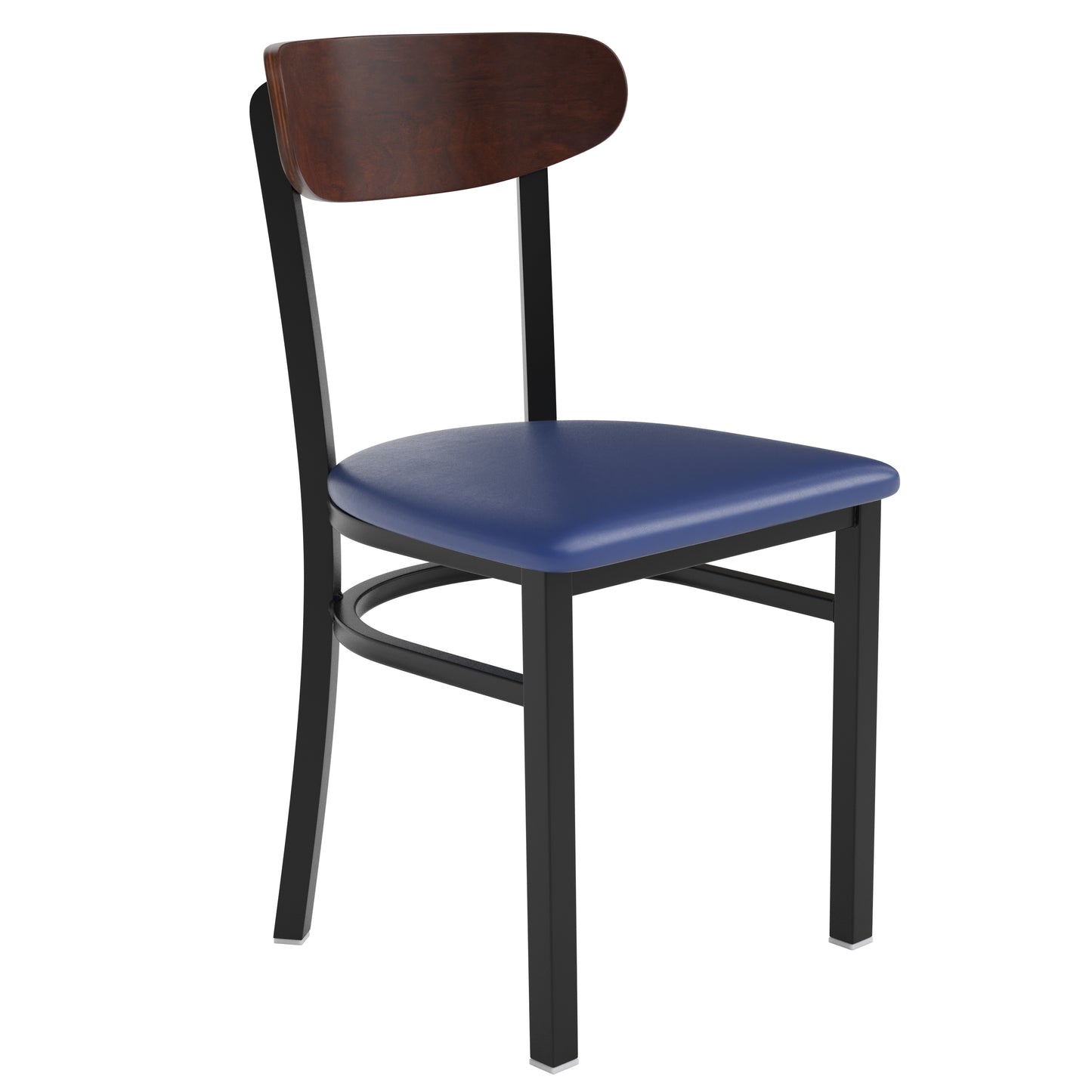 Blue Vinyl/Wood Back Chair XU-DG6V5BLV-WAL-GG