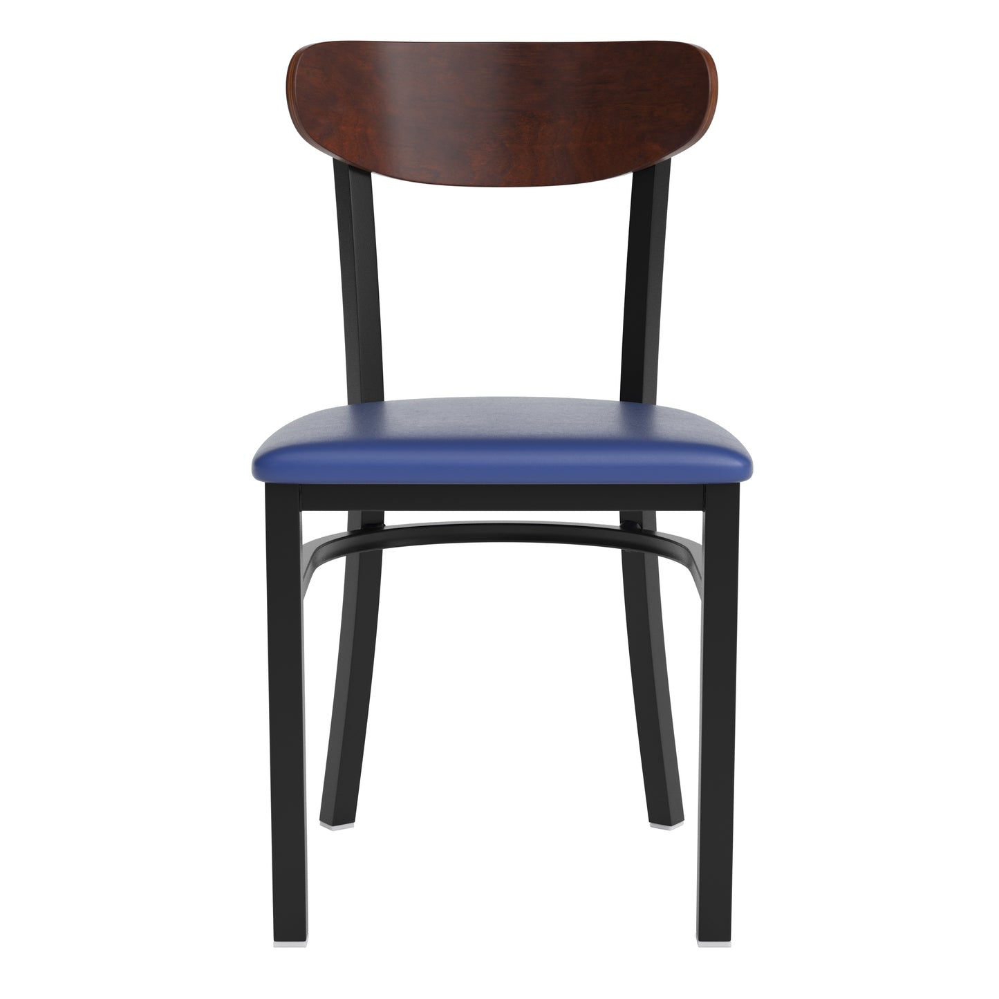 Blue Vinyl/Wood Back Chair XU-DG6V5BLV-WAL-GG