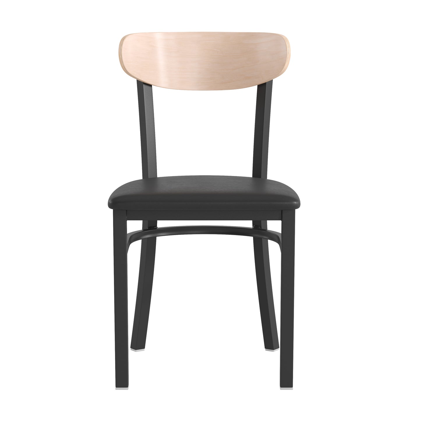 Black Vinyl/Wood Back Chair XU-DG6V5BV-NAT-GG