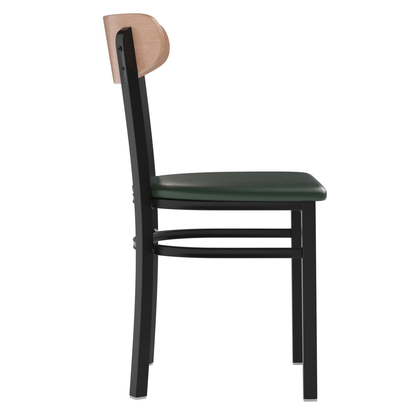 Green Vinyl/Wood Back Chair XU-DG6V5GNV-NAT-GG