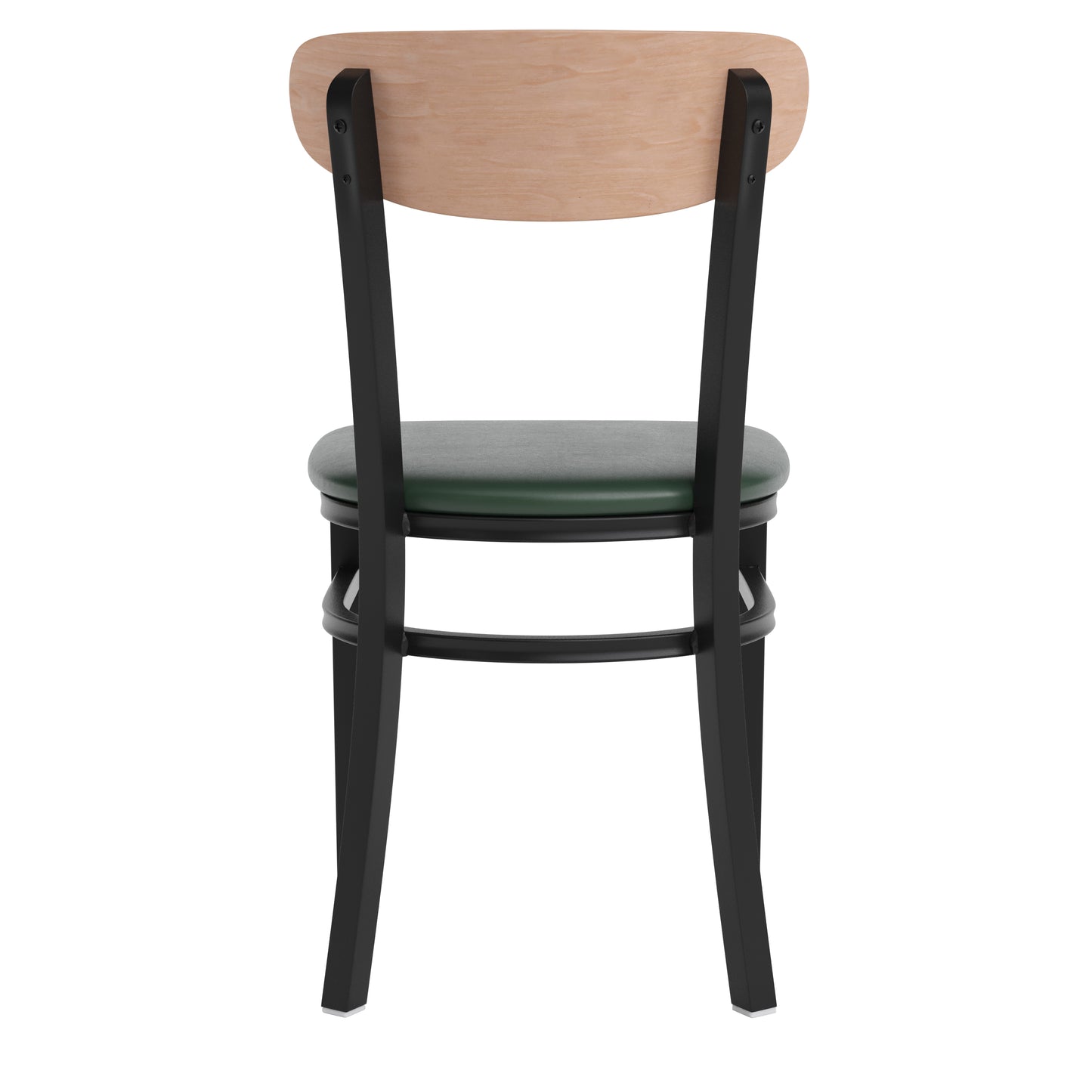 Green Vinyl/Wood Back Chair XU-DG6V5GNV-NAT-GG