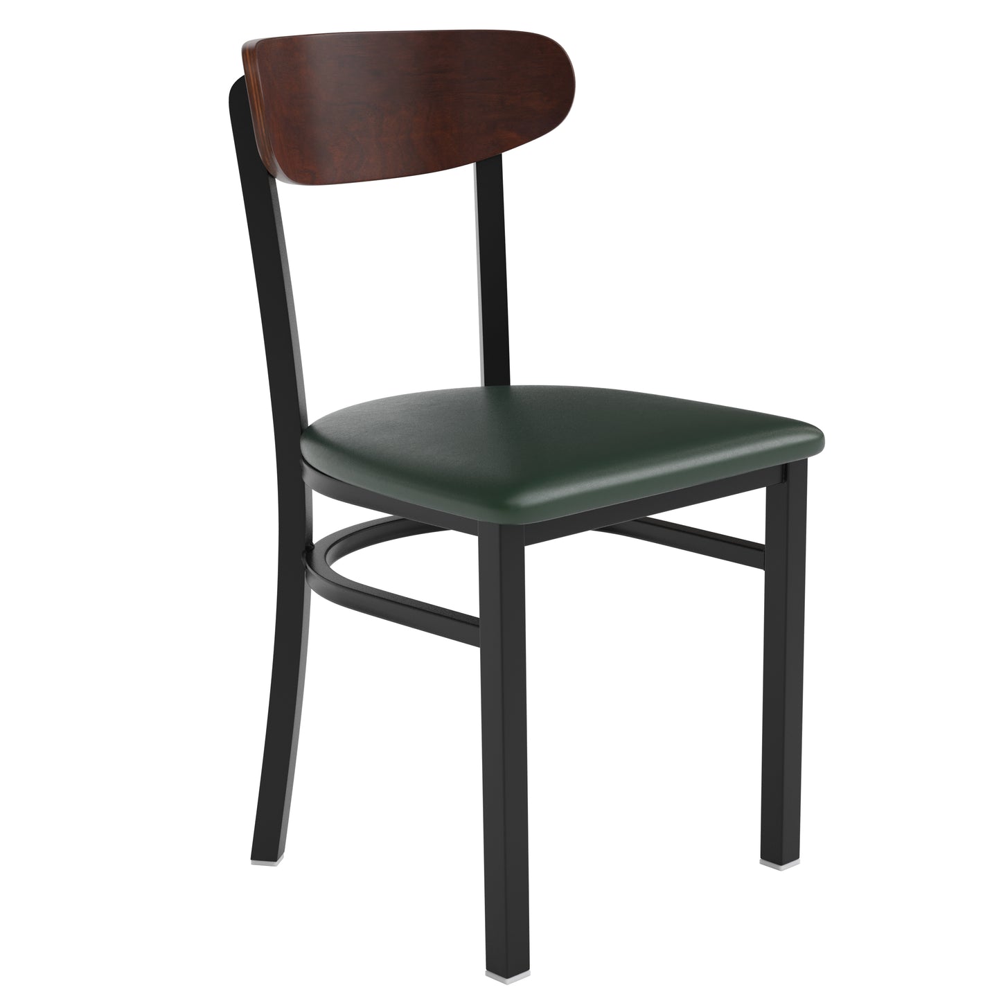 Green Vinyl/Wood Back Chair XU-DG6V5GNV-WAL-GG