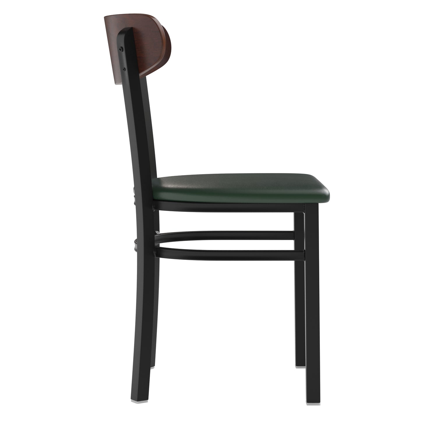 Green Vinyl/Wood Back Chair XU-DG6V5GNV-WAL-GG