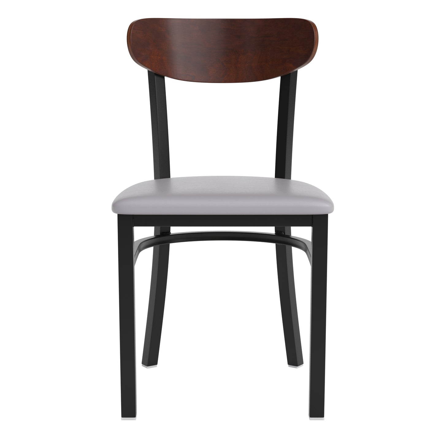 Gray Vinyl/Wood Back Chair XU-DG6V5GYV-WAL-GG