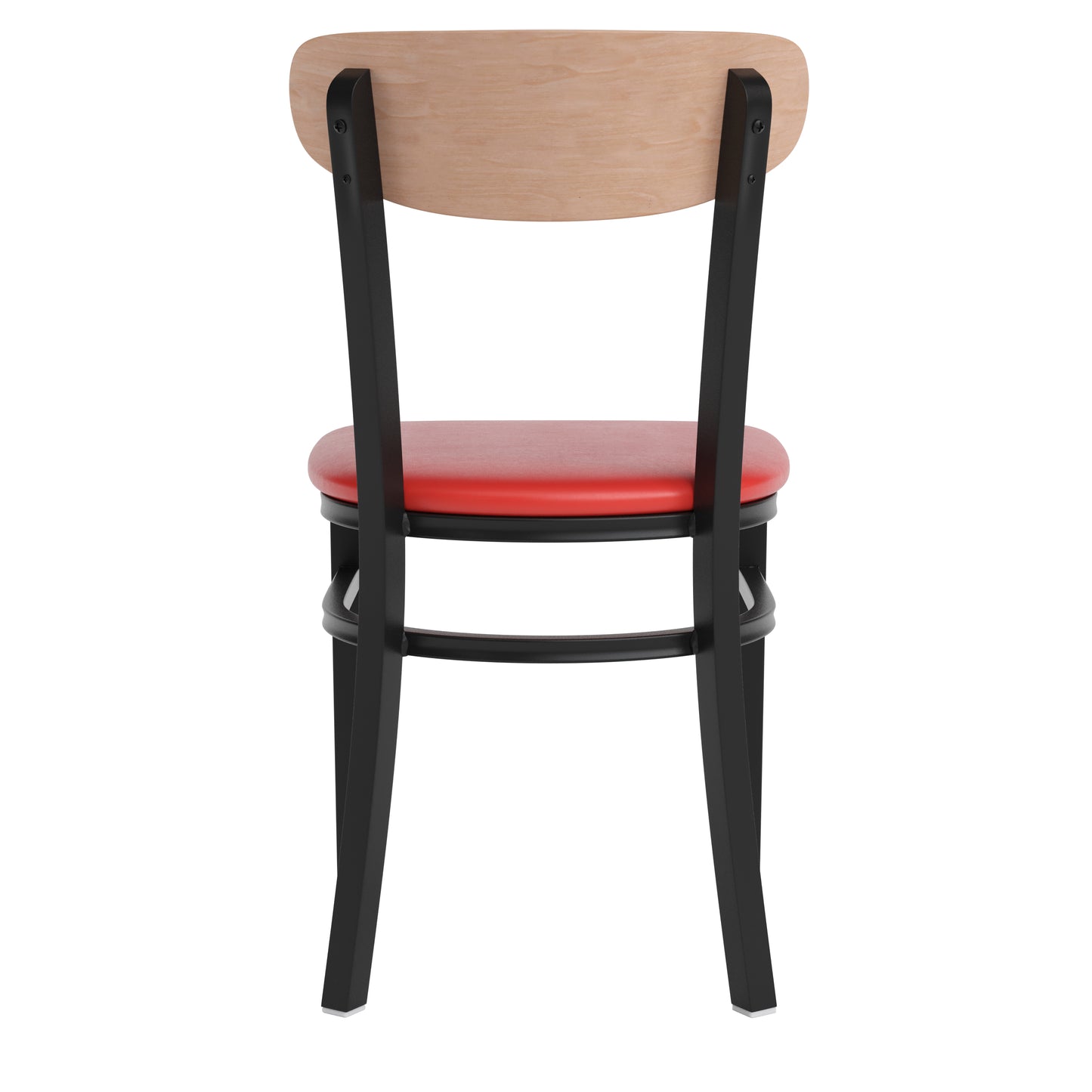 Red Vinyl/Wood Back Chair XU-DG6V5RDV-NAT-GG