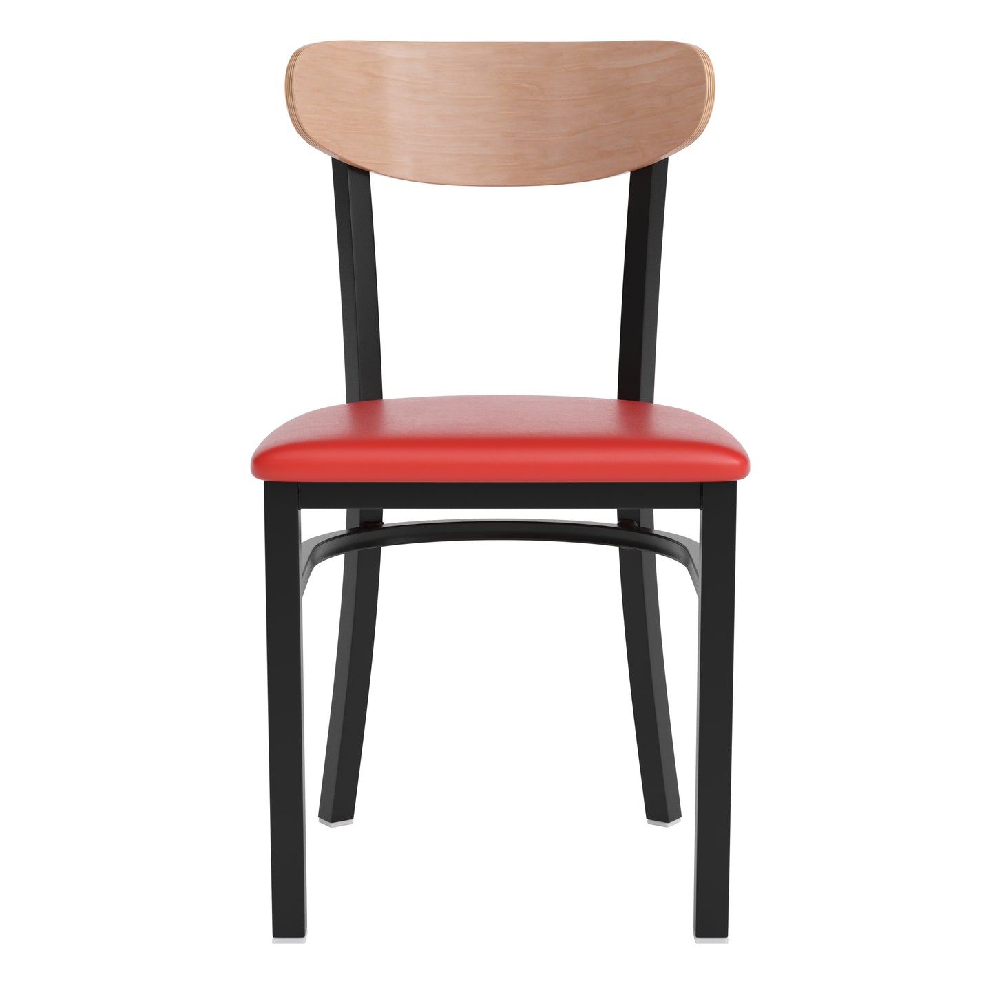 Red Vinyl/Wood Back Chair XU-DG6V5RDV-NAT-GG