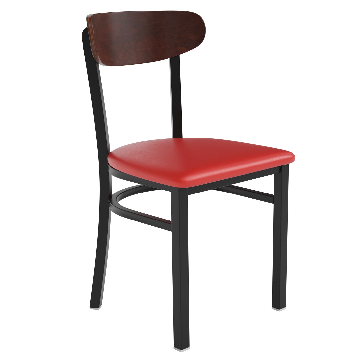 Red Vinyl/Wood Back Chair XU-DG6V5RDV-WAL-GG