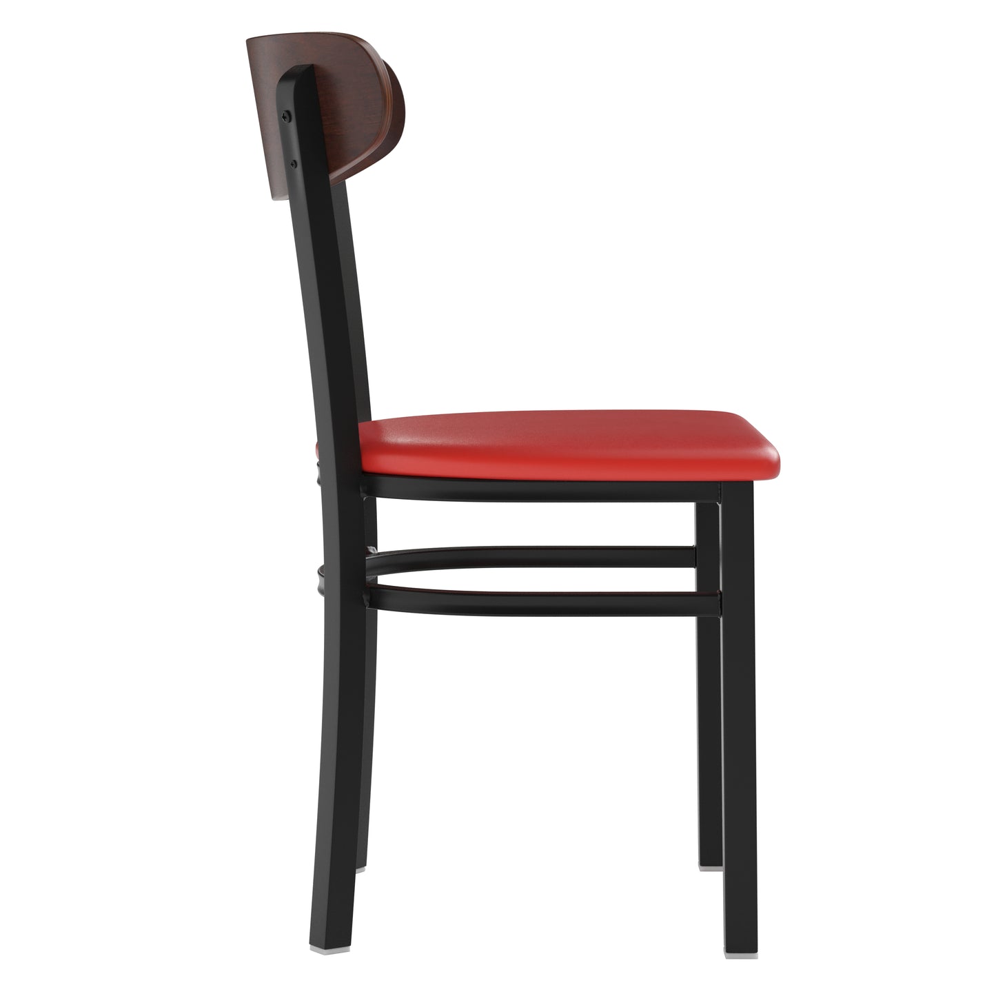 Red Vinyl/Wood Back Chair XU-DG6V5RDV-WAL-GG