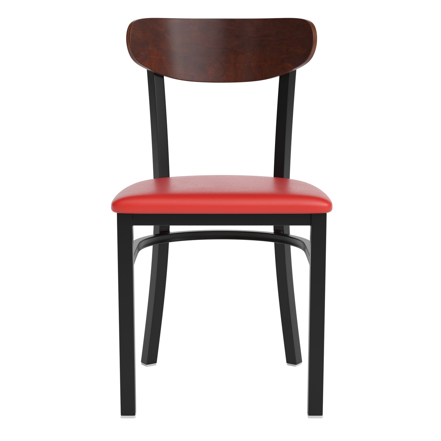 Red Vinyl/Wood Back Chair XU-DG6V5RDV-WAL-GG