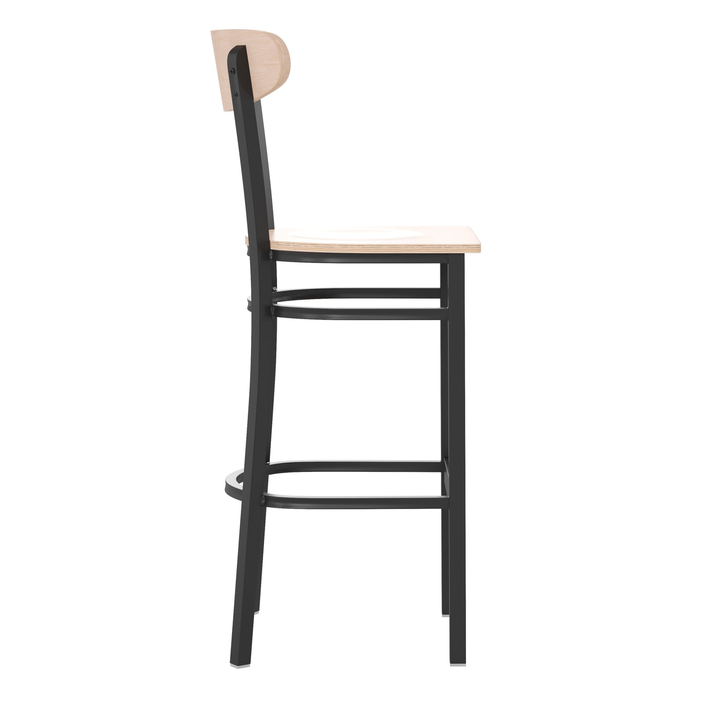 Natural Metal & Wood Barstool XU-DG6V6B-NAT-GG