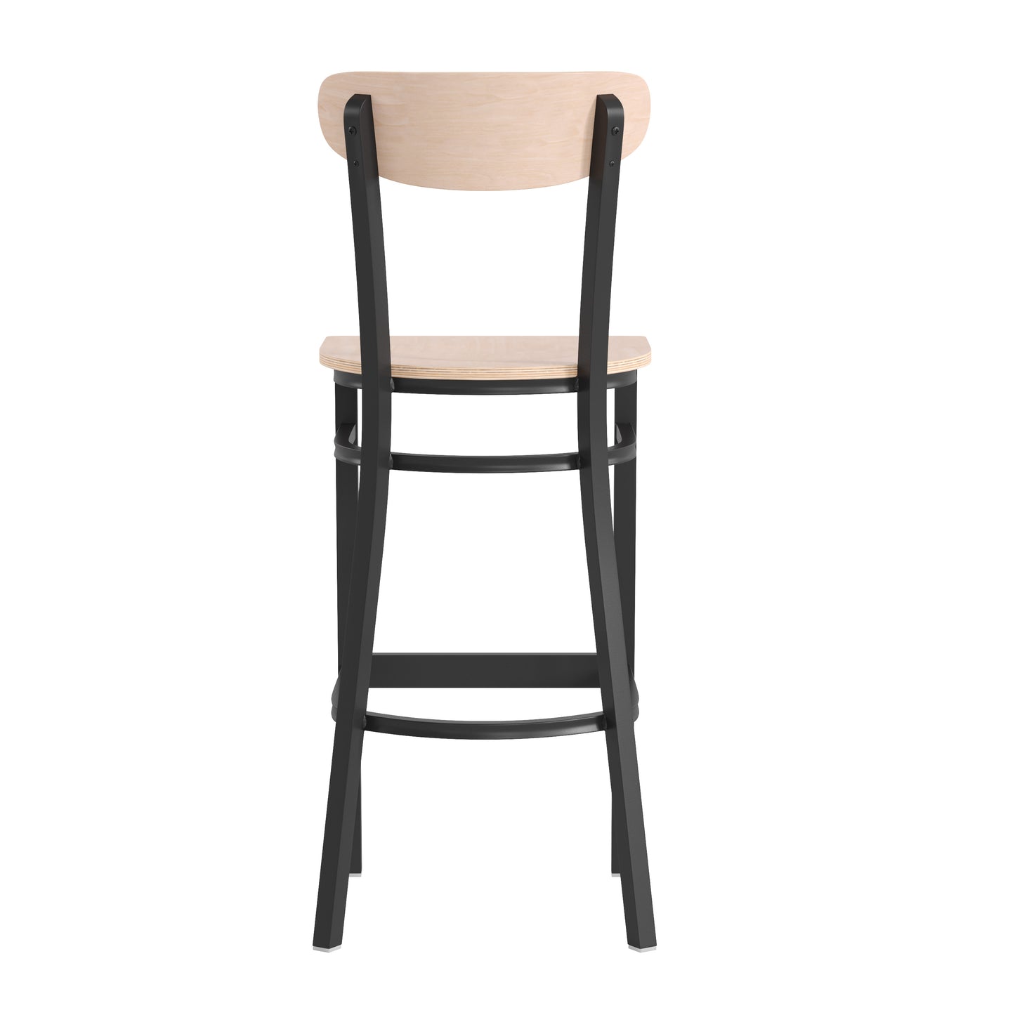 Natural Metal & Wood Barstool XU-DG6V6B-NAT-GG