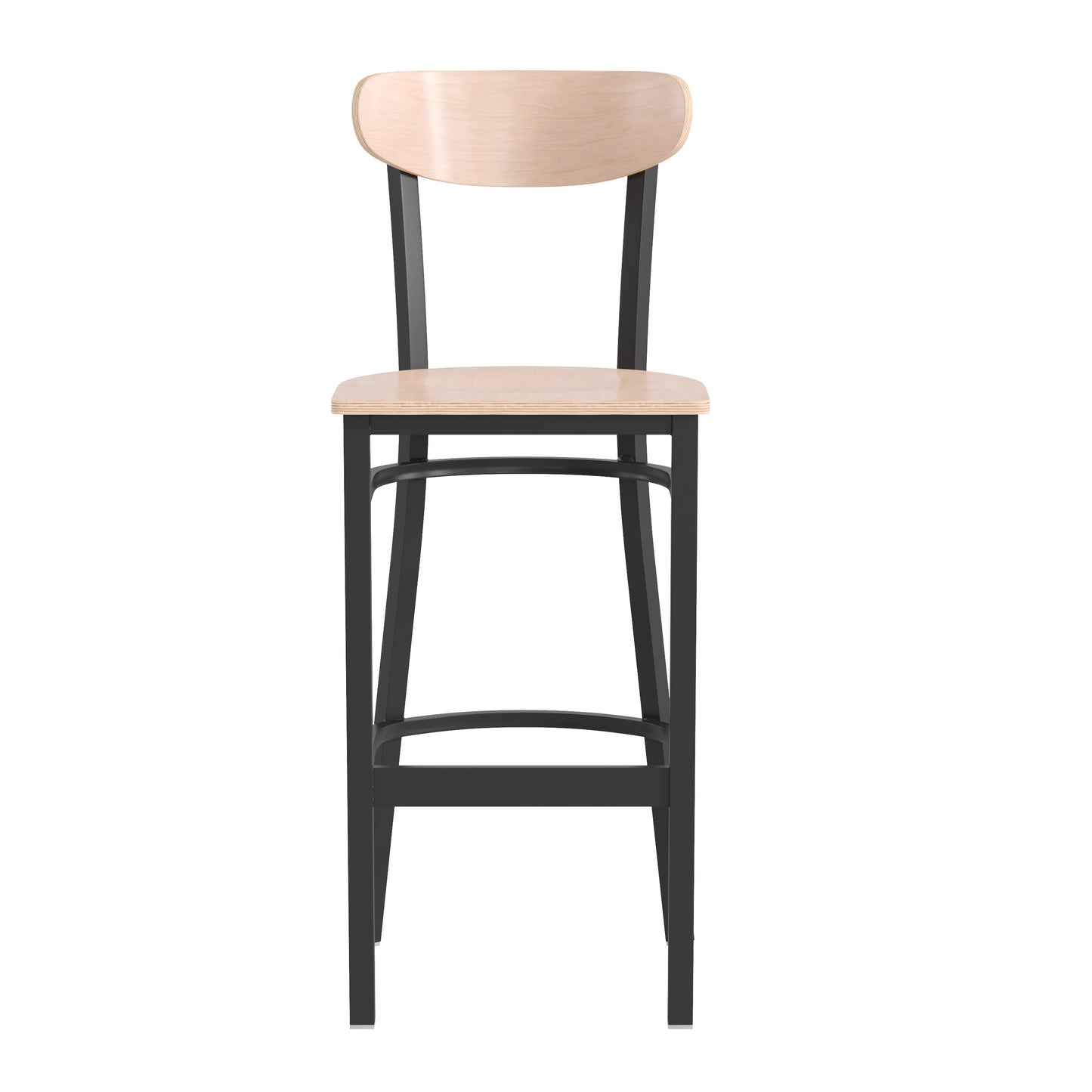 Natural Metal & Wood Barstool XU-DG6V6B-NAT-GG