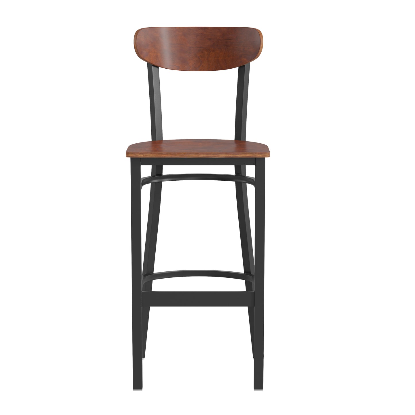 Walnut Metal & Wood Barstool XU-DG6V6B-WAL-GG