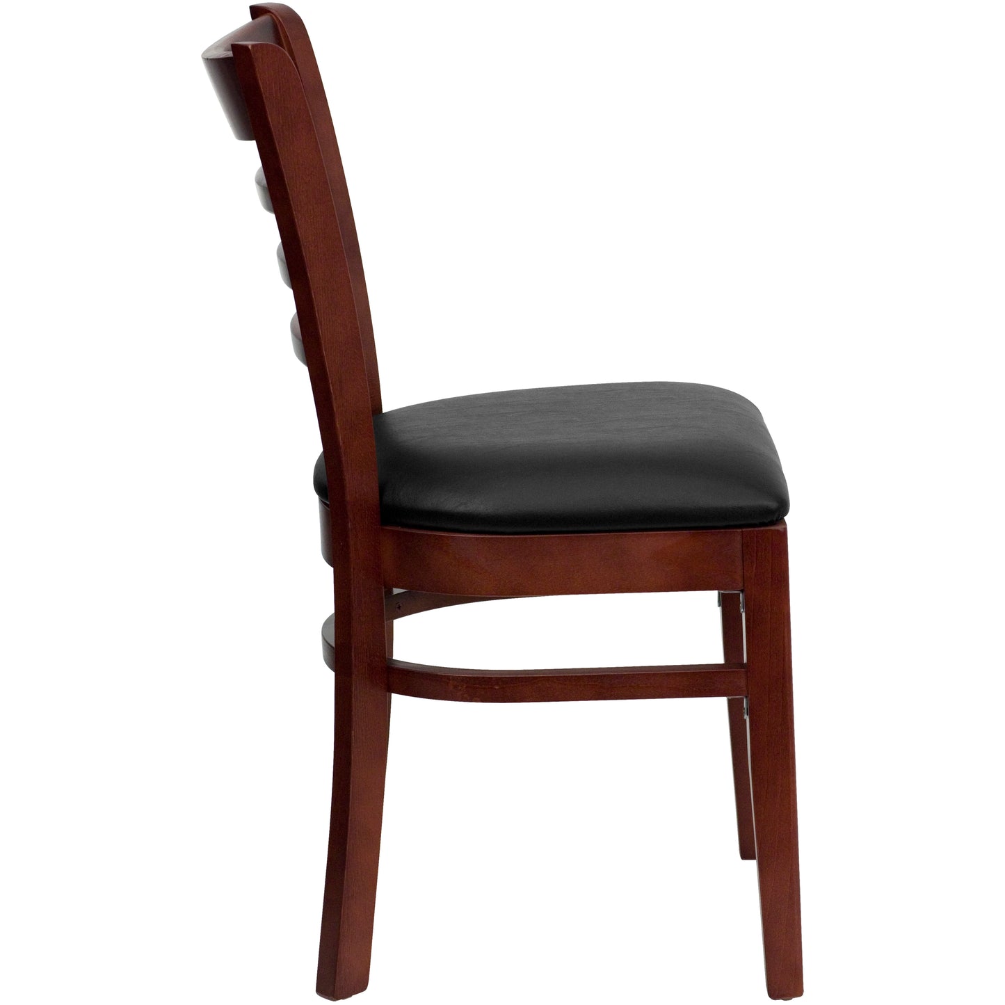 Mahogany Wood Chair-Blk Vinyl XU-DGW0005LAD-MAH-BLKV-GG