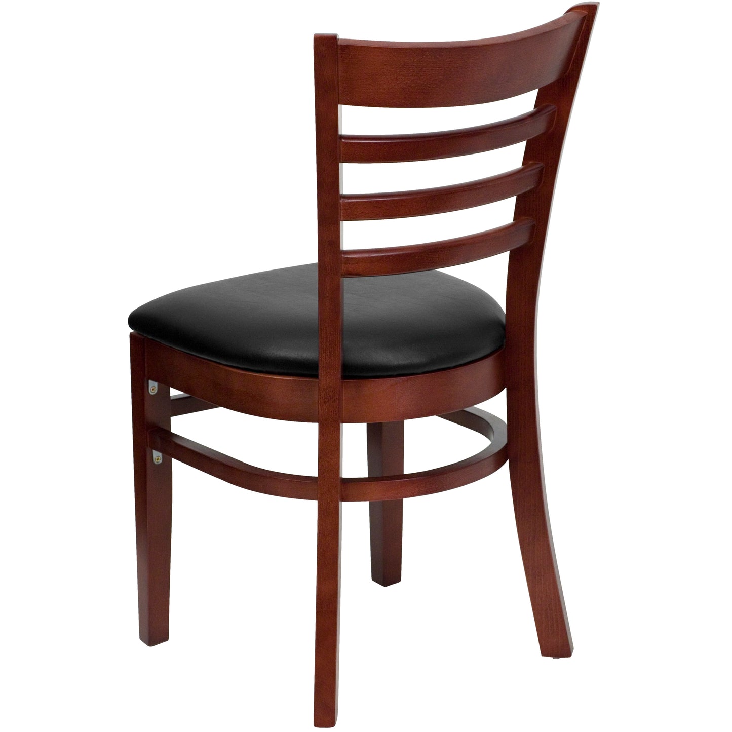 Mahogany Wood Chair-Blk Vinyl XU-DGW0005LAD-MAH-BLKV-GG