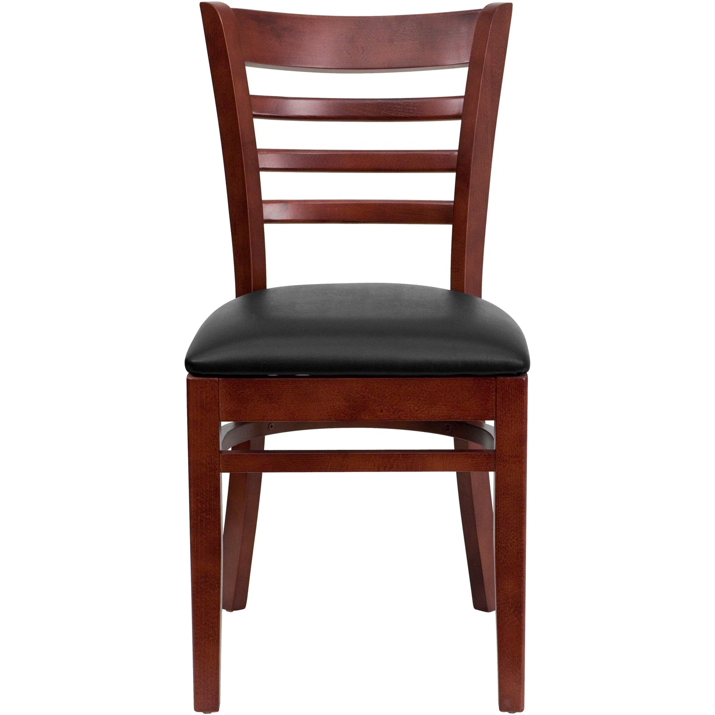 Mahogany Wood Chair-Blk Vinyl XU-DGW0005LAD-MAH-BLKV-GG